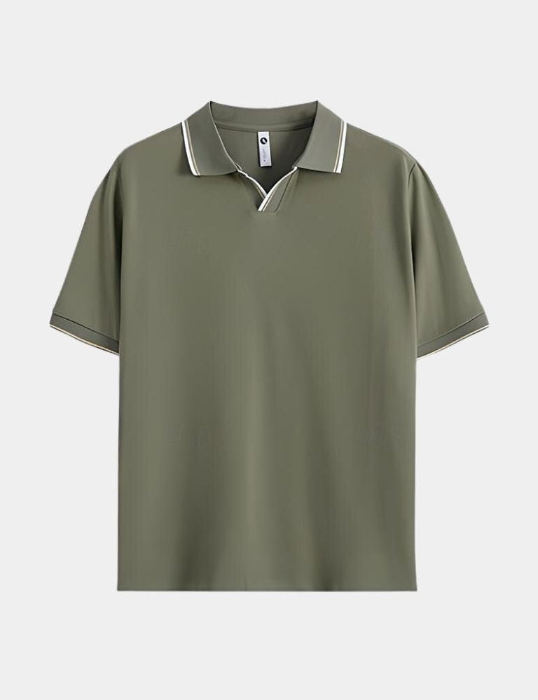 Timeless Black V-Neck Polo - Vailor & Veil