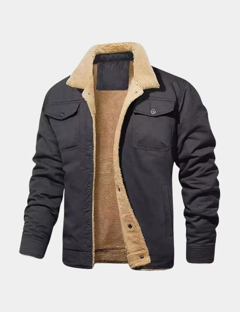 Vintage Fleece Bomber Jacket - Vailor & Veil