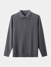 Wool Knit Button Up Polo Pullover - Vailor & Veil