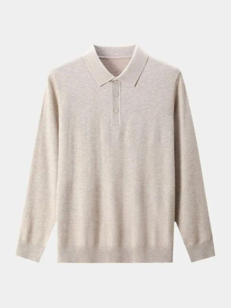 Wool Knit Button Up Polo Pullover - Vailor & Veil