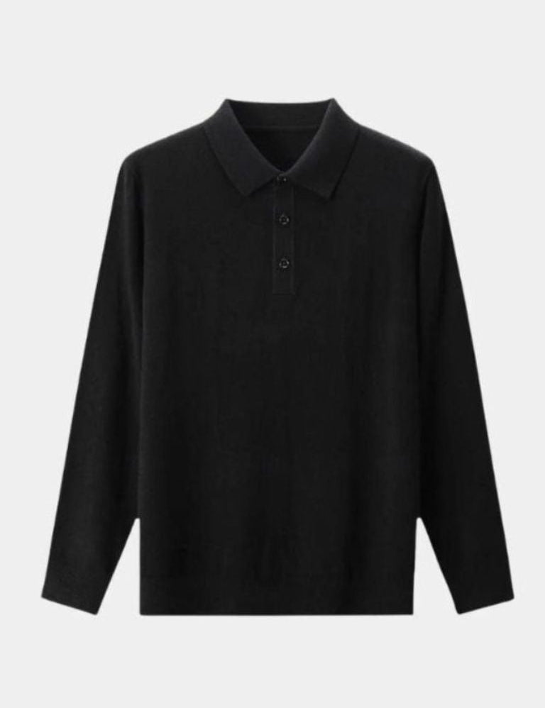 Wool Knit Button Up Polo Pullover - Vailor & Veil
