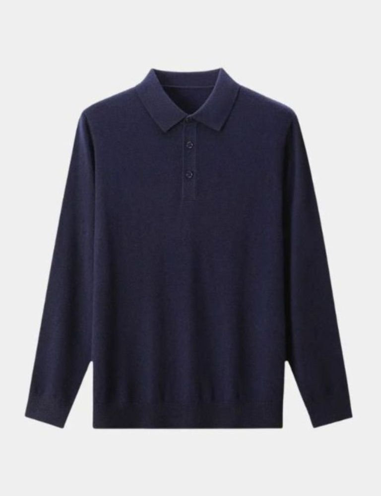 Wool Knit Button Up Polo Pullover - Vailor & Veil