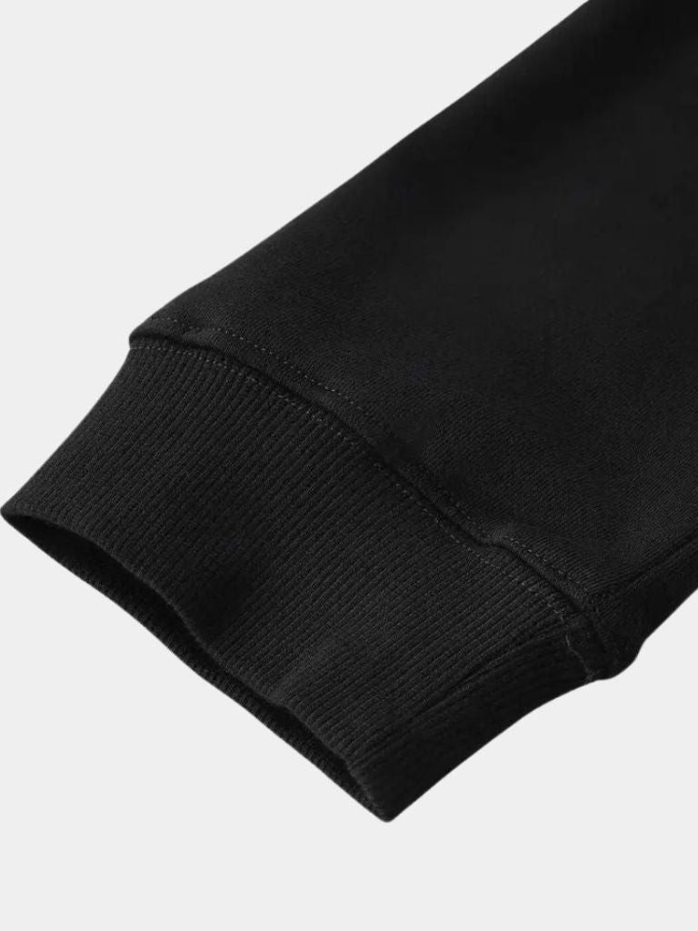 Zip Black Lapel Sports Hoodie Sweatshirt - Vailor & Veil