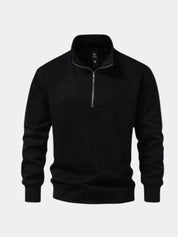 Zip Black Lapel Sports Hoodie Sweatshirt - Vailor & Veil