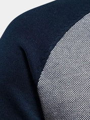 Zipper Color Block Standing Collar Cardigan Sweater - Vailor & Veil